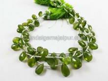 Vesuvianite Faceted Pear Shape Beads